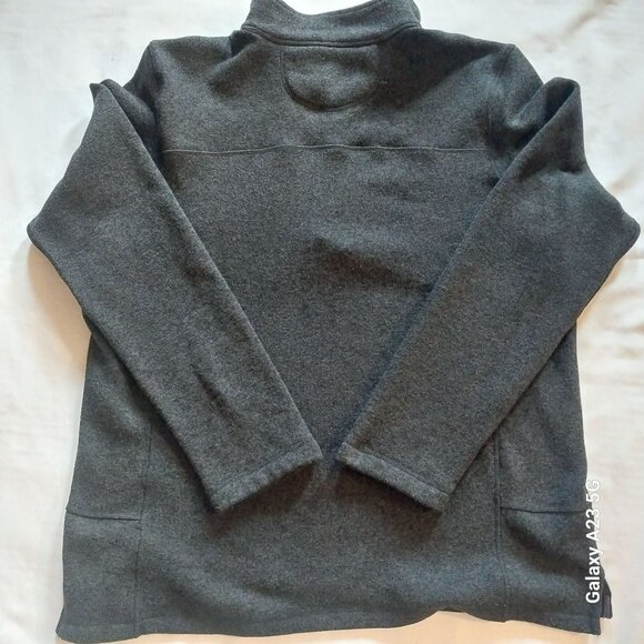 Woolrich Mens Charcoal Gray Half-Zip Fleece Pullover Sweater XL Polyester Classi - Picture 4 of 6